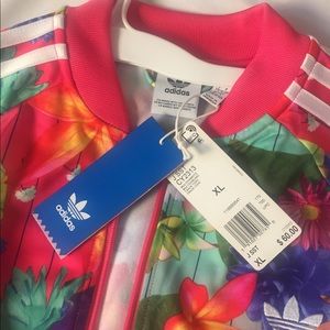 Adidas floral jogger jacket